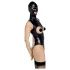 Bad Kitty - body aberto embaixo e em cima com máscara oral - preto - L