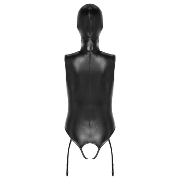 Bad Kitty - body aberto embaixo e em cima com máscara oral - preto - L