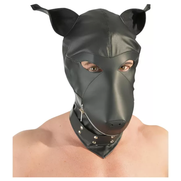 Fetiche - Máscara de cachorro (preta, S-L)