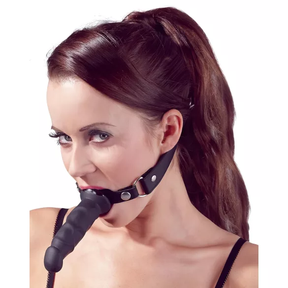 Fetish - mordaça com dildo - preto