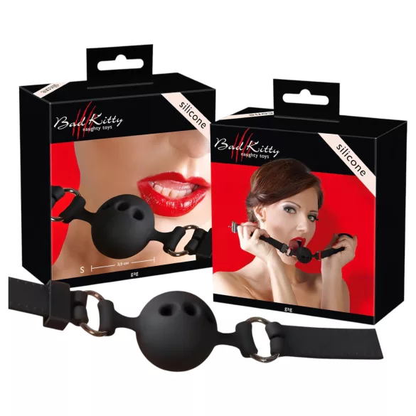 Bad Kitty - bola oral de silicone pequena - preto