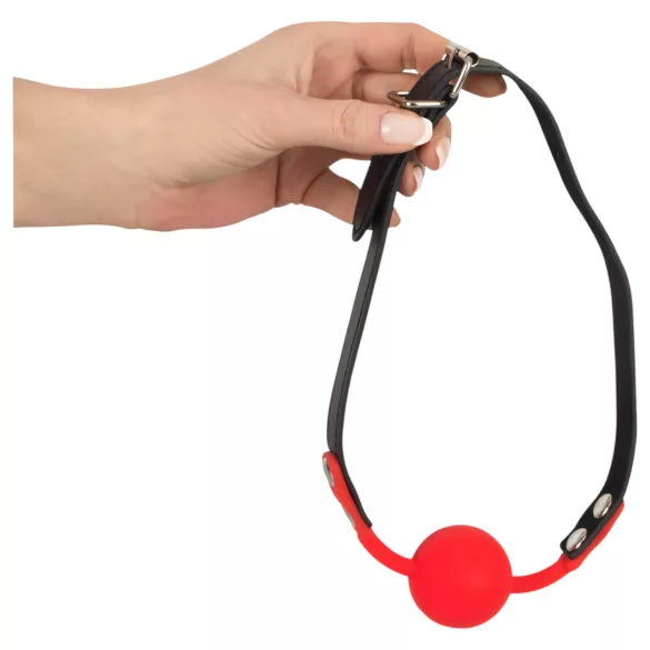 Bad Kitty - mordedor bola silicone alça couro sintético - vermelho