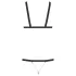 Bad Kitty - body com tiras e tachas - preto (S-L)
