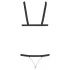 Bad Kitty - body com tiras e tachas - preto (S-L)