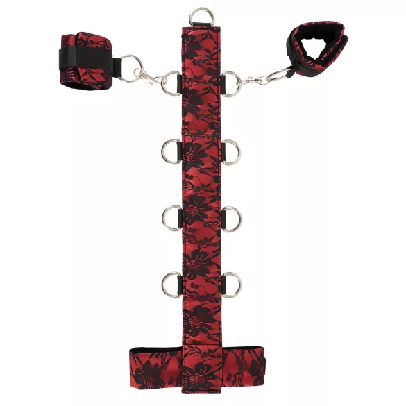Bad Kitty - algemas para pescoço e braços - conjunto erótico vermelho e preto