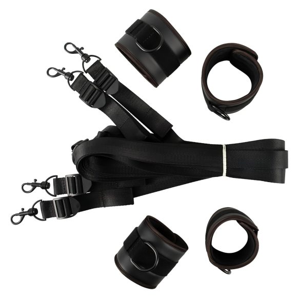 Vegan Fetish - kit bondage para cama - preto