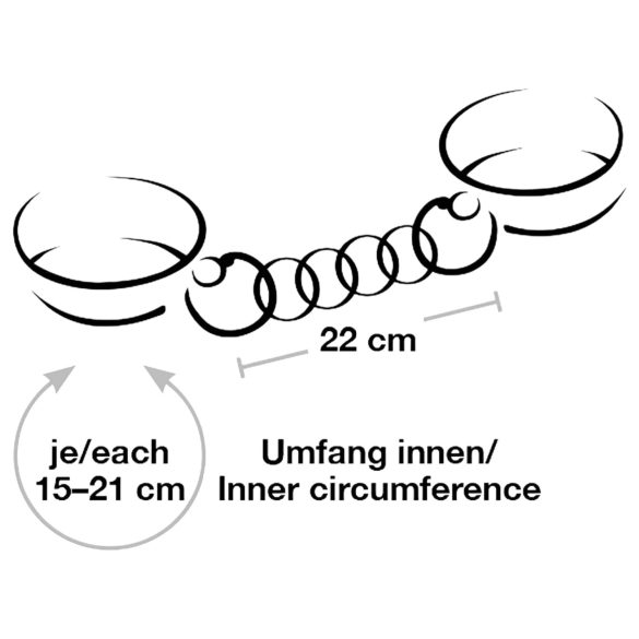 Bad Kitty - algemas com corrente - preto e rose gold