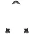 Bad Kitty - conjunto de amarras com folhos (4 peças) - preto