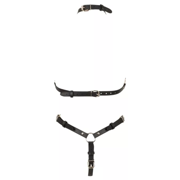 Bad Kitty - body com alças e sutiã aberto (preto) - S-L