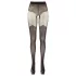 Cottelli - meia-calça estampada aberta (preta) - 5/XL