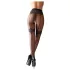 Cottelli - meia-calça aberta feminina - padrão exclusivo - preta