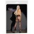 Cottelli - meia-calça aberta feminina - padrão exclusivo - preta