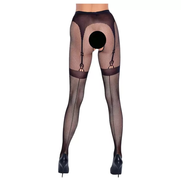 Cottelli Legwear - meia 7/8 aberta - preta (S-L)
