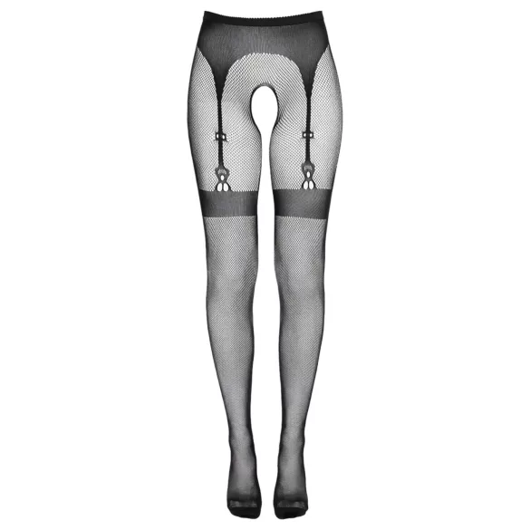 Cottelli Legwear - meia 7/8 aberta - preta (S-L)