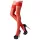 Cottelli - Meia 7/8 de cetim - vermelho - 5/XL