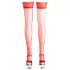 Cottelli - Meia 7/8 de cetim - vermelho - 5/XL