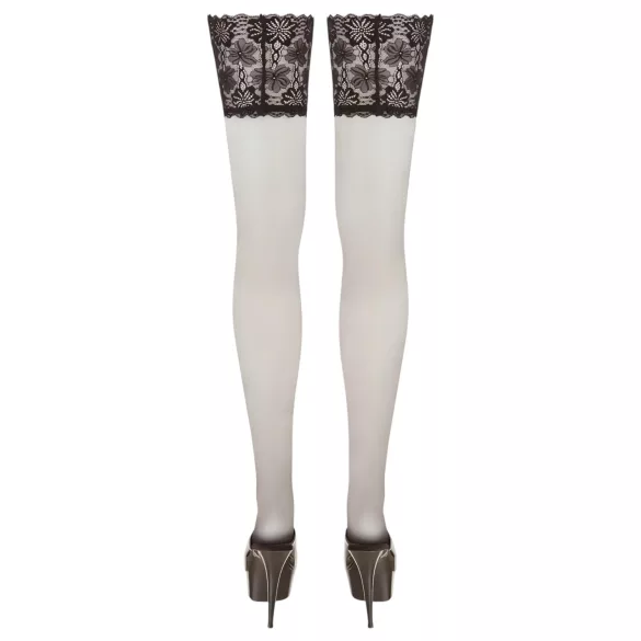 Cottelli - meia 7/8 renda larga 15cm - preto - 4