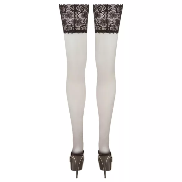 Cottelli Plus Size - meia-calça 15cm rendada (preta) - 8
