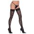 Cottelli Legwear - meia 7/8 com estampa de leopardo - preta