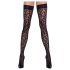 Cottelli Legwear - meia 7/8 com estampa de leopardo - preta - 3