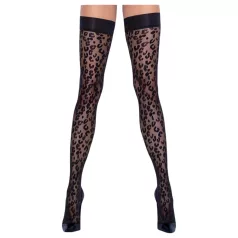   Cottelli Legwear - meia 7/8 com estampa de leopardo - preta - 5