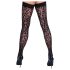 Cottelli Legwear - meia 7/8 com estampa de leopardo - preta - 5