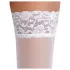Cottelli - meia 7/8 rendada floral - branca - 3/M-L