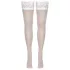 Cottelli - meia 7/8 rendada floral - branca - 3/M-L