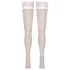 Cottelli - meia 7/8 rendada floral - branca - 3/M-L