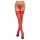 Cottelli - meia 7/8 rendada floral - vermelho - 5/XL