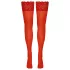 Cottelli - meia 7/8 rendada floral - vermelho - 5/XL