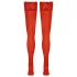 Cottelli - meia 7/8 rendada floral - vermelho - 5/XL
