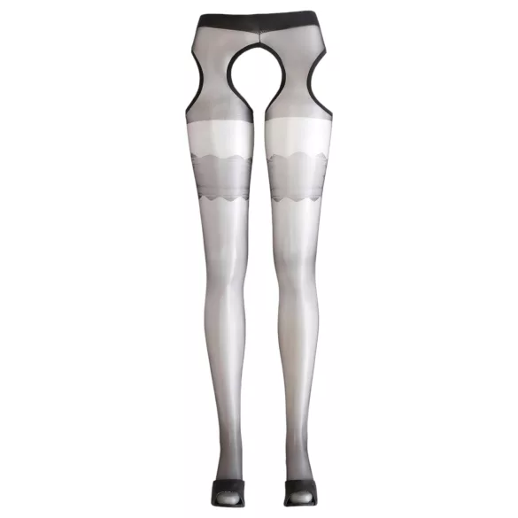 Cottelli - meia-calça sexy rendada ondulada - preto