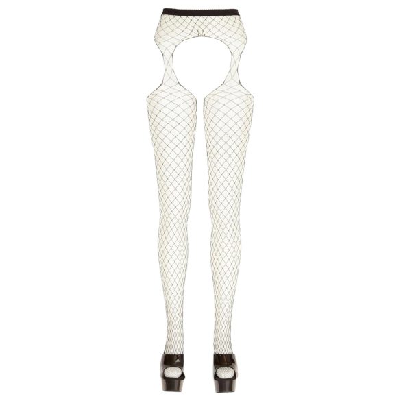 Cottelli - meia arrastão grossa aberta - preta (S-L)