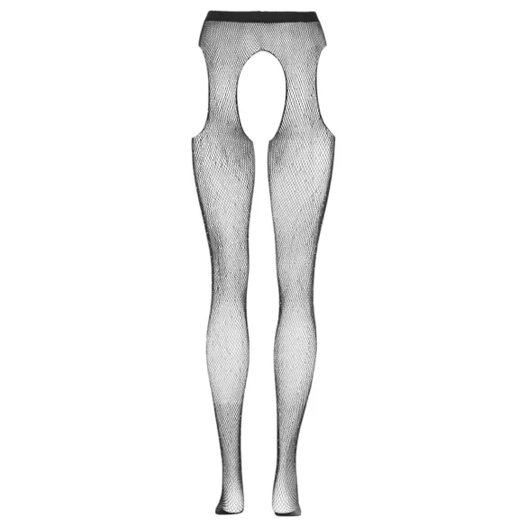 Cottelli Legwear - meia-calça aberta brilhante - preta (S-L)