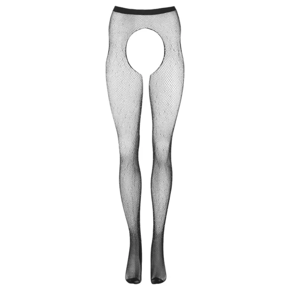 Cottelli Legwear - meia-calça aberta brilhante - preta (S-L)