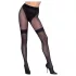 Cottelli - meia-calça aberta arrastão com detalhe - preta - 3