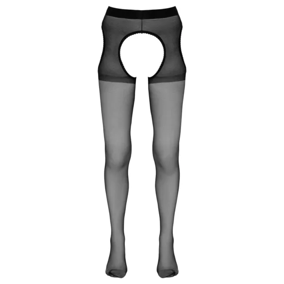 Cottelli - meia-calça aberta na entreperna (preta)