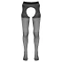 Cottelli - meia-calça aberta na entreperna (preta) - L/XL