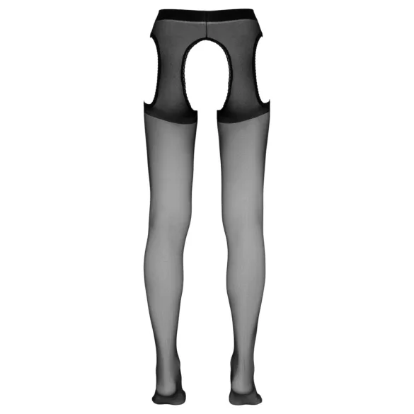 Cottelli - meia-calça aberta na entreperna (preta) - L/XL
