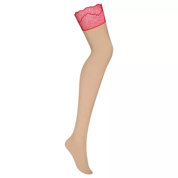 Obsessive Cupide Desir - meia 7/8 renda - vermelho