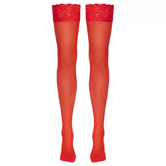 Cottelli - meia 7/8 feminina - toque sedoso - vermelho
