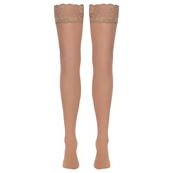 Cottelli - meia 7/8 feminina - toque sedoso - cor natural - L