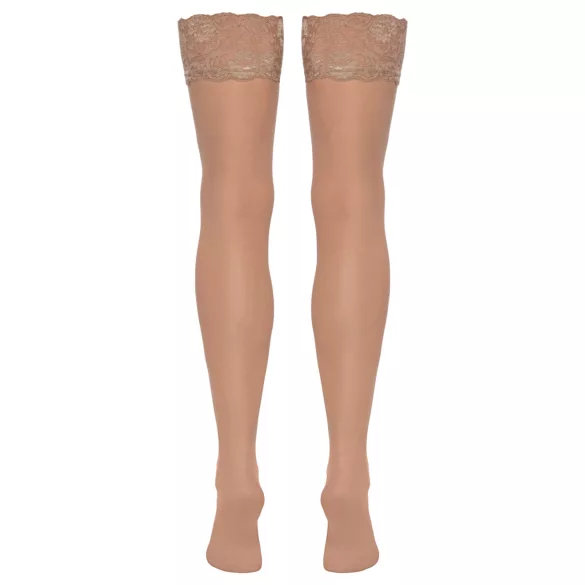 Cottelli - meia 7/8 feminina - toque sedoso - cor natural - L