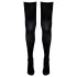 Cottelli - meia‑calça arrastão autossustentável acima da coxa (preta) - S/M - L/XL