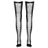 Cottelli - meia‑calça arrastão autossustentável acima da coxa (preta) - S/M - L/XL