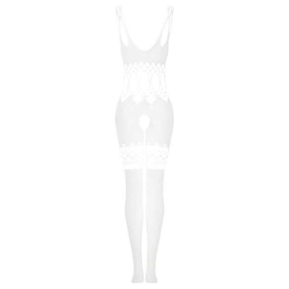 Obsessive G330 - Macacão transparente estampado (branco) - XL/2XL