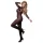 Cottelli - collant transparente com entrepernas abertas (preto) - S/M