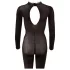Cottelli - collant transparente com entrepernas abertas (preto) - S/M