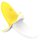 Lonely - vibrador banana recarregável à prova d'água - silicone amarelo branco